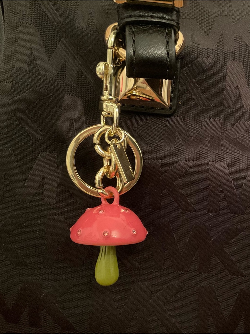 NWOT Keychain Bag Charm - Pink Mushroom